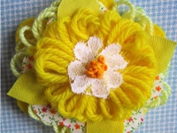 Happy as a Lark Textile Brooch